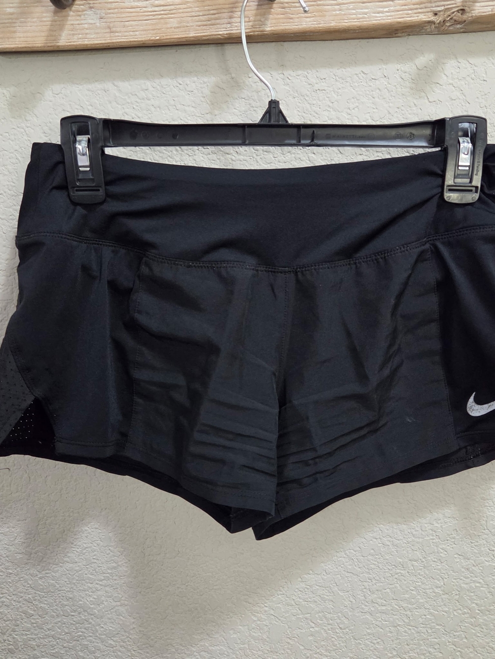 Nike Black Women's Athletic Running Shorts with Swoosh Logo